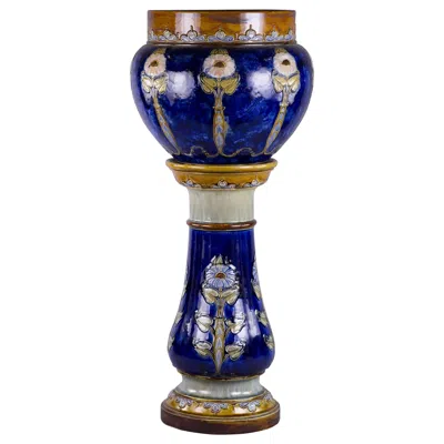 Pre-owned Royal Doulton Jardinière On Stand, Circa 1920 In Black