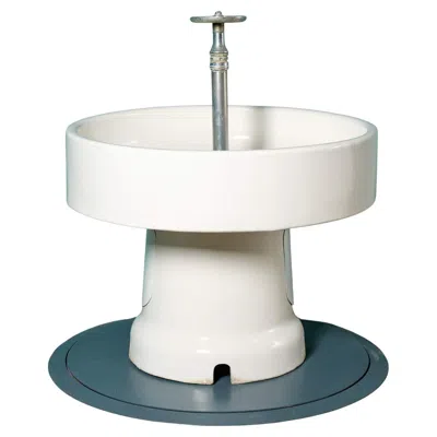 Pre-owned Royal Doulton Large Round Glazed Communal Sink By  In Gray