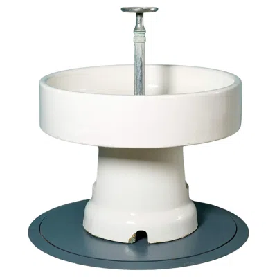 Pre-owned Royal Doulton Large  Freestanding Round Basin In Gray
