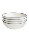 Royal Doulton Maze Denim Line Cereal Bowl, Set Of 4 In Blue