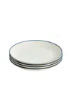 Royal Doulton Maze Denim Line Plate, Set Of 4 In Blue