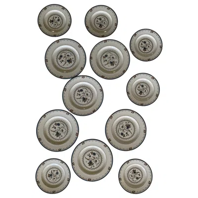 Pre-owned Royal Doulton Old Colony Salad & Bread Plate Dinnerware Set, 12 Pieces In Gray