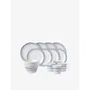 Royal Doulton Pacific Blue Lines Porcelain 16-piece Dinnerware Set