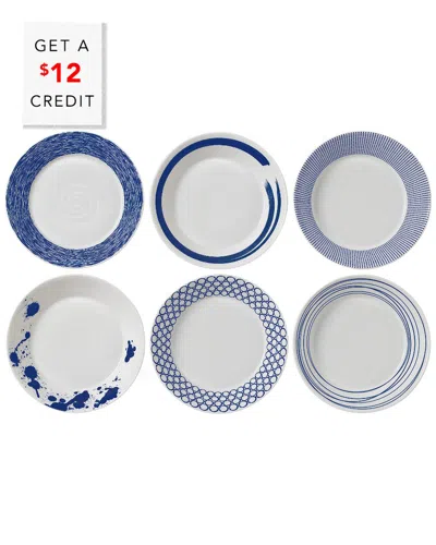 Royal Doulton Pacific Pasta Bowls (set Of 6) With $12 Credit In Blue