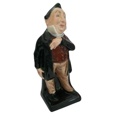Pre-owned Royal Doulton - 'pecksniff' - Vintage Dickens Figurine - U.k. - Mid 20th Century In Black