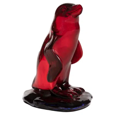 Pre-owned Royal Doulton Red Flambe Porcelain Figurine "penguin" 1930
