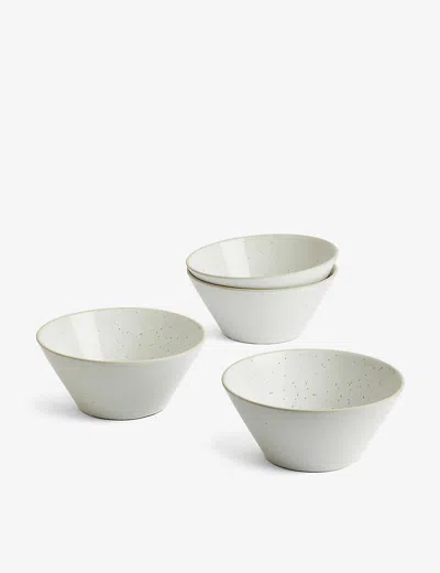 Royal Doulton Speckled Ceramic Bowls Set Of Four In White