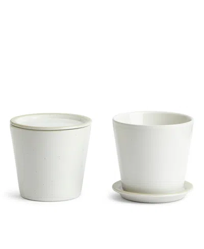 Royal Doulton Urban Dining Thermal Mug & Coaster/lid 4 Piece Set In White