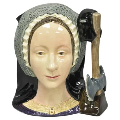 Pre-owned Royal Doulton Vintage 1975  Ann Boleyn D6644 Porcelain Toby Character Jug Mug In Brown