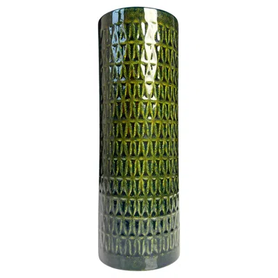 Pre-owned Royal Doulton Vintage  Vase, Olive Green & Brown, Hand-crafted, 1970s