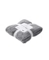 Royal Luxe Cozy Faux Fur To Faux Mink Throw, 50" X 60'' In Gray