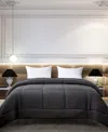 Royal Luxe Reversible Down Alternative Comforter, Full/queen, Exclusively At Macy's In Black,platinum