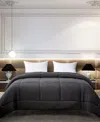 Royal Luxe Reversible Down Alternative Comforter, King, Exclusively At Macy's In Black,platinum