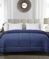 Royal Luxe Reversible Down Alternative Comforter, Full/queen, Exclusively At Macy's In Navy,light Blue