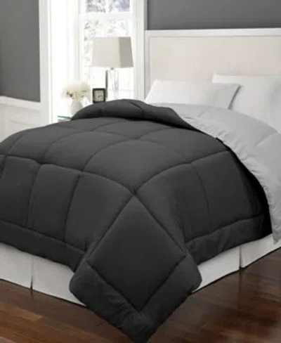 Royal Luxe Reversible Down Alternative Comforters Exclusively At Macys In Chocolate,khaki