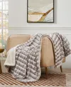 Royal Luxe Reversible Micromink To Faux-sherpa Tie-dye Throw, 50" X 60", Exclusively At Macy's In Cream,brown