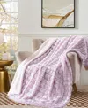 Royal Luxe Reversible Micromink To Faux-sherpa Tie-dye Throw, 50" X 60", Exclusively At Macy's In Purple