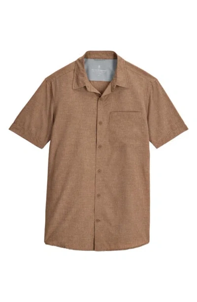 Royal Robbins Amp Lite Ii Short Sleeve Button-up Shirt In Brown