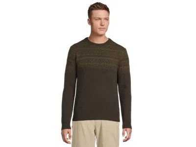 Royal Robbins Rockcraft Waffle Crew Neck Sweater In Black Olive Heather In Brown