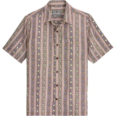 Royal Robbins Camino Pucker Short Sleeve Recycled Polyester Button-up Shirt In Gray