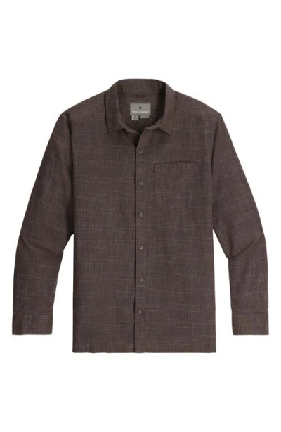 Royal Robbins Hempline Spaced Button-up Shirt In Brown