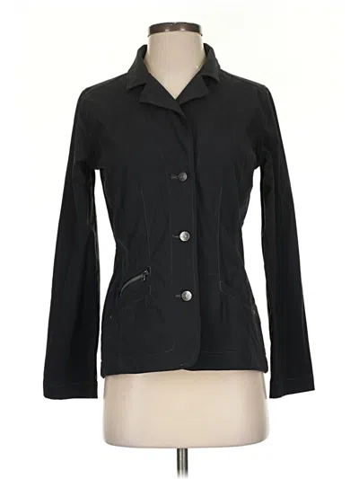 Pre-owned Royal Robbins Long Sleeve Top Black Collared Neckline Tops