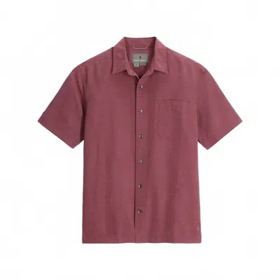 Royal Robbins Men's Desert Pucker Dry Short Sleeve Top In Wild Rhubarb In Animal Print