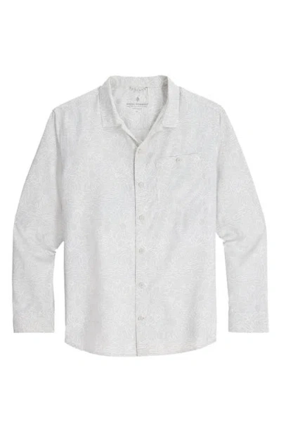 Royal Robbins Salathe Sun Print Recycled Polyester Button-up Shirt In White