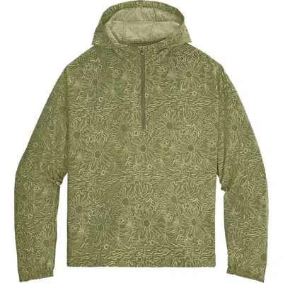 Royal Robbins Salathe Sun Print Recycled Polyester Hoodie In Green
