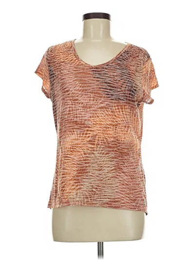 Pre-owned Royal Robbins Short Sleeve Top Orange Scoop Neck Tops