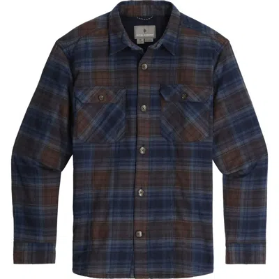Royal Robbins Snowcap Plaid Fleece Lined Shirt In Blue