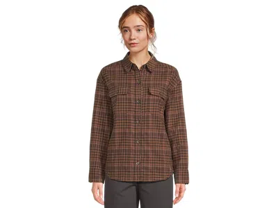 Royal Robbins Vista Flannel Shacket In Brown
