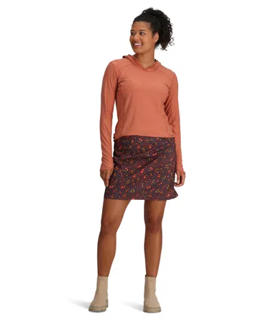 Royal Robbins Women's Discovery Iii Printed Skort Navy Size 8 In Blue