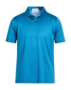 Royal Row Man Polo Shirt Azure Size L Cotton In Blue