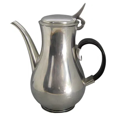 Pre-owned Royal Selangor British Mid Century  Pewter & Rosewood Coffee Pot By Gerald Benney In Gray
