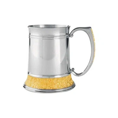 Royal Selangor Classic Expressions Gilt Tankard Lg In Yellow;silver