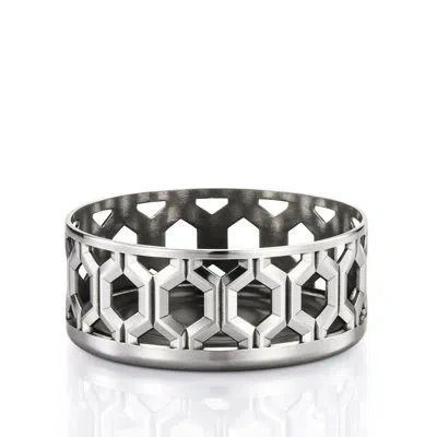 Royal Selangor Hexagon Bottle Coaster In Silver