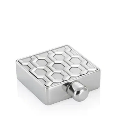Royal Selangor Hexagon Hip Flask In Silver