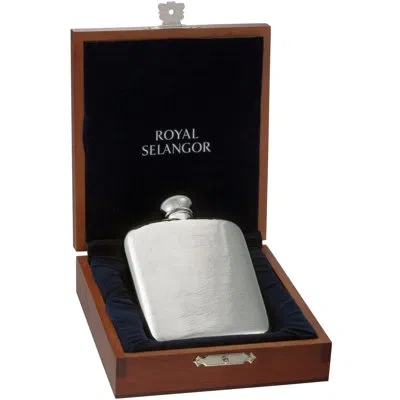 Royal Selangor Hip Flask In Gift Box In Silver