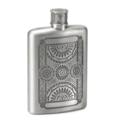 Royal Selangor Pewter Ace Hip Flask In Silver