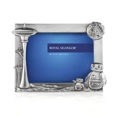 Royal Selangor Robotopia Console Photo Frame 3.5" X 5" In Silver