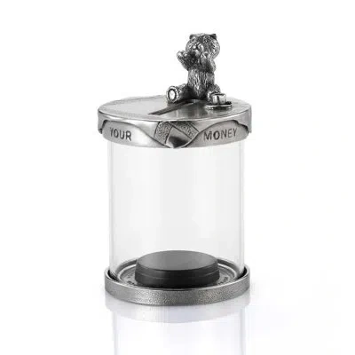 Royal Selangor Watch Money Grow Coin Box In Silver;clear