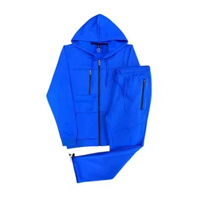 Royal Threads Mens Long Sleeve Track Suit In Blue