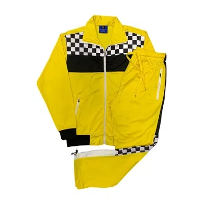 Royal Threads Mens Long Sleeve Track Suit In Yellow