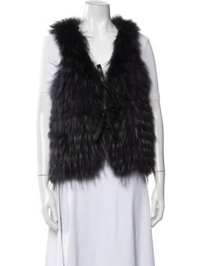Pre-owned Royal Underground Faux Fur Vest In Black