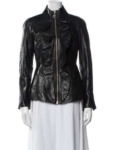 Pre-owned Royal Underground Leather Biker Jacket In Multi