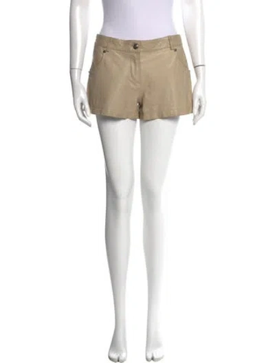 Pre-owned Royal Underground Leather Mini Shorts In Neutral