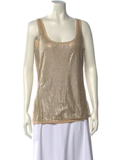 Pre-owned Royal Underground Scoop Neck Sleeveless Top In Neutral