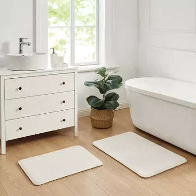 Royal Velvet 2-pc. Memory Foam Bath Rug Set In White