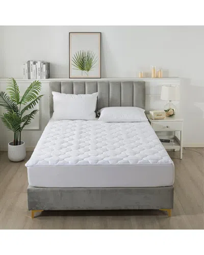 Royal Velvet 300 Thread Count Waterproof Stain Resistant & Antimicrobial Mattress Pad In White